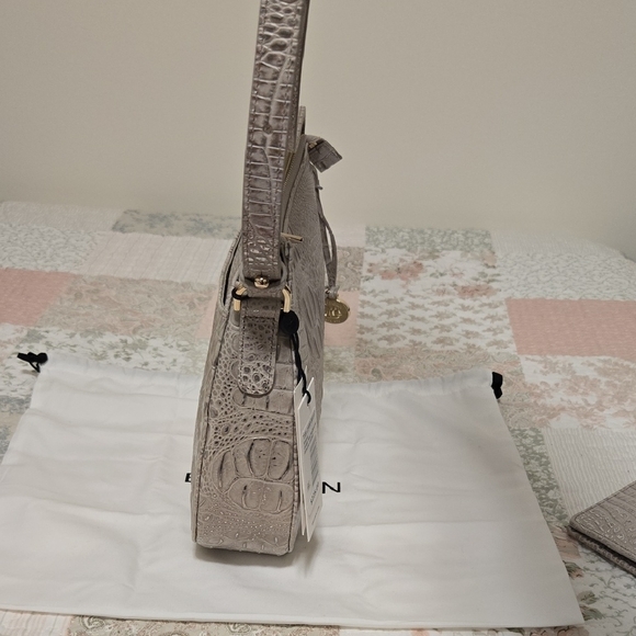 Brahmin Shayna Crossbody Bag And Ady Wallet Set In Oyster Mini Melbourne - Picture 6 of 16